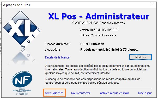 Aide - A propos - Site web