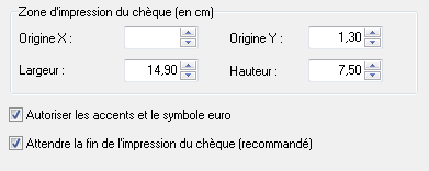 Périphériques - Imprimante chèque - Taille
