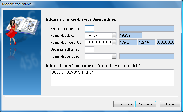 Dossier - Comptabilité - Modèle comptable - Format