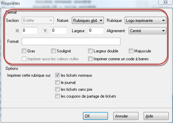 Paramétrage des modèles - Logo Paramétrage des modèles - Logo