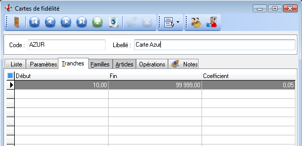 Carte de Fidélité - Exemple 1 Carte de Fidélité - Exemple 1