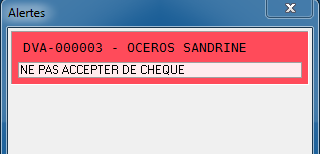 Clients en compte - Alerte Clients en compte - Alerte
