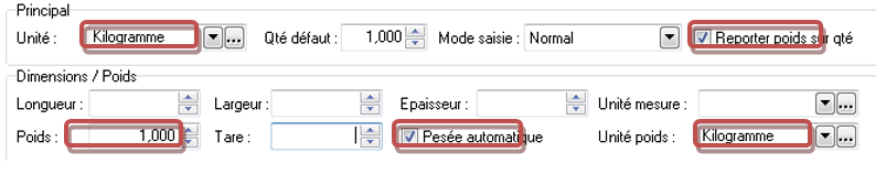 Articles - Article à la pesée Articles - Article à la pesée