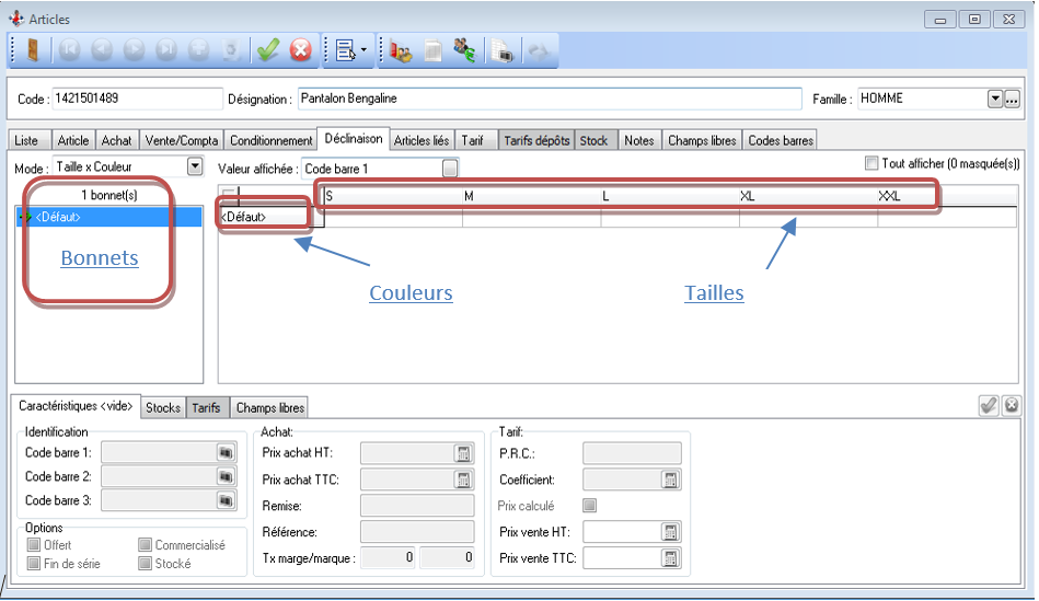 Articles - Déclinaisons Articles - Déclinaisons