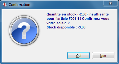 Alerte Stock