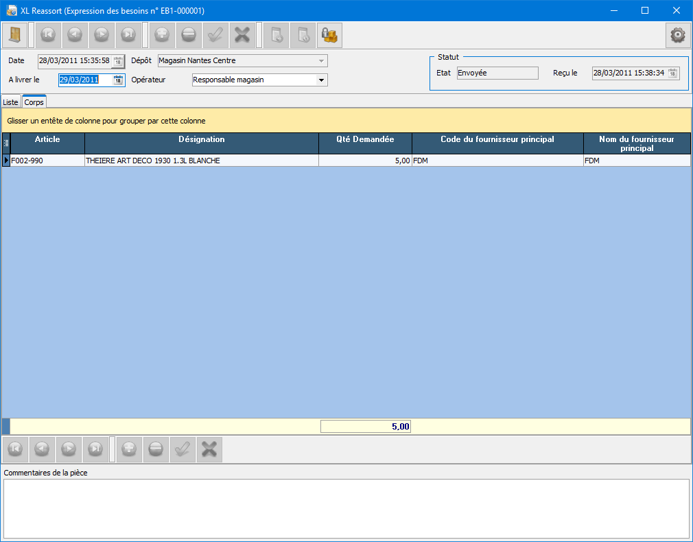 Expression des besoins - Corps Expression des besoins - Corps
