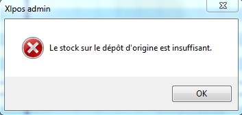 Message d'avertissement Message d'avertissement