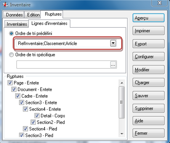 Inventaire - Imprimer Inventaire - Imprimer