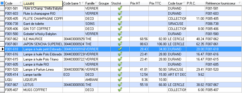 Recherche dans une liste Recherche dans une liste