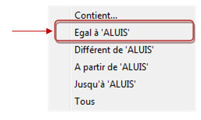 Gestion des filtres Gestion des filtres