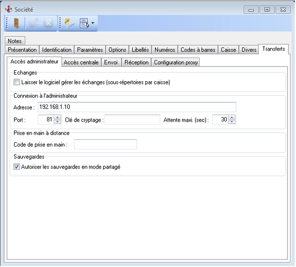 Accès distant - Société