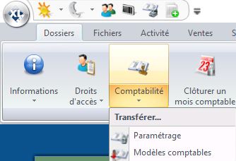 Menu Comptabilité