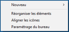 Paramétrage du bureau