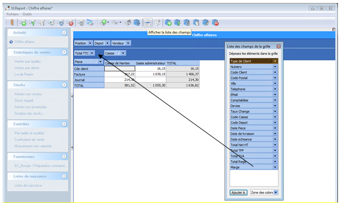 XL Report - Ajout Champs
