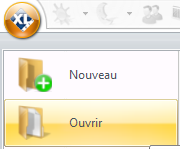 Menu Ouvrir un dossier