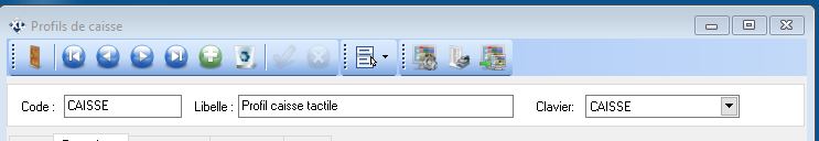 Profil de caisse - Clavier