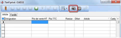 Tarifs privés - Ajouter des articles