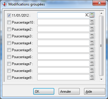 Modifications Groupées