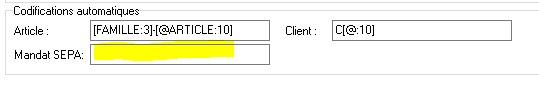 Paramétrage SEPA Compteur RUM