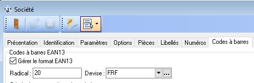 Fichiers - Société - Code barre
