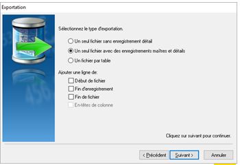 Exporter - Type d'exportation