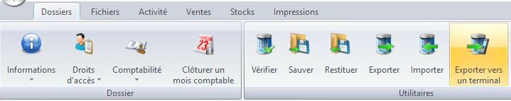 Dossiers - Exporter vers un terminal