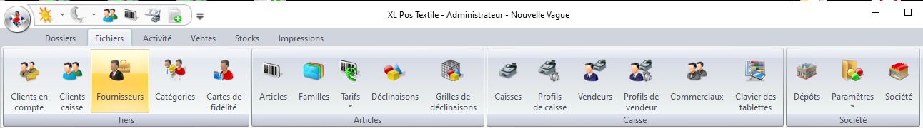 Menu Fichiers