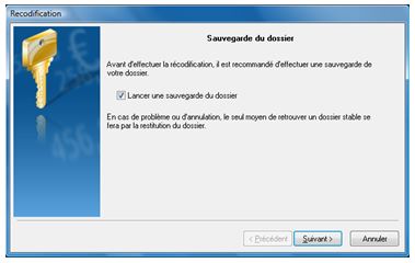 Recodifier - Sauvegarde