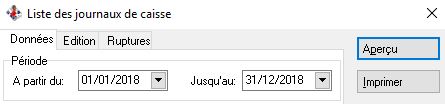 Liste des journaux - Période