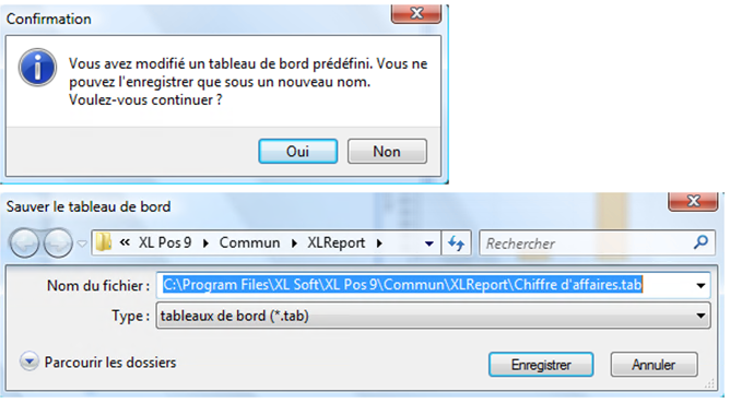 XL Report - Modifier une vue