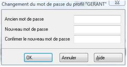 Modification Mot de passe Profil