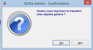 Message de confirmation