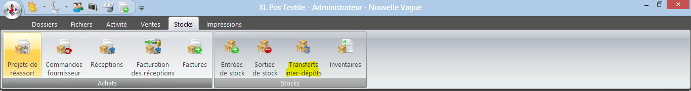 Projet de réassort - Transfert inter dépôt