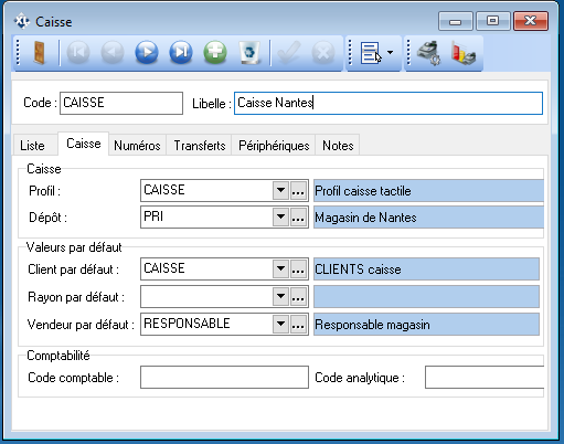 Fichier Caisse - Caisse