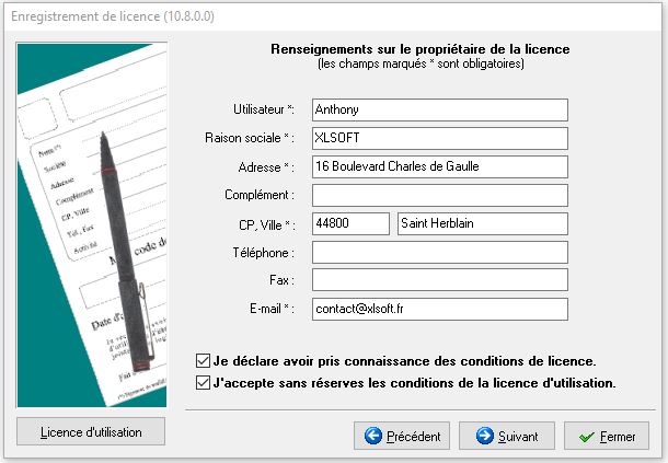 Sérialisation - Coordonnées dossier