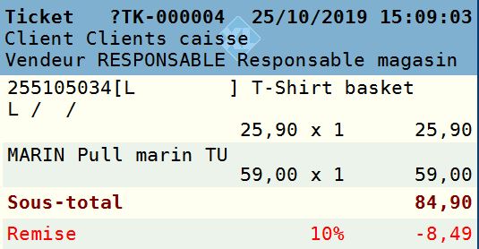 Remise Sous Total