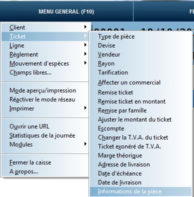 Informations de la pièce