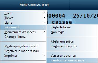 Remboursement avance