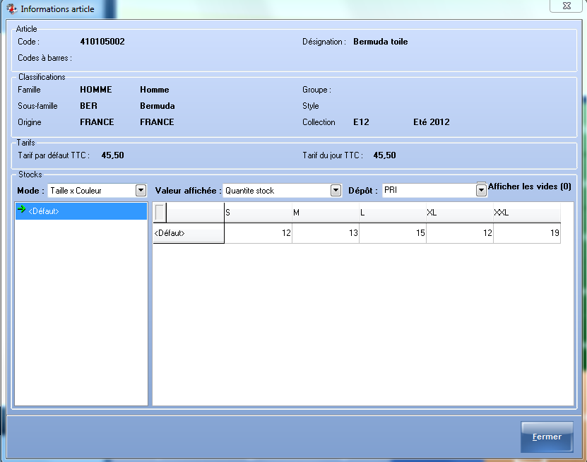 Ligne - Interrogation article Ligne - Interrogation article