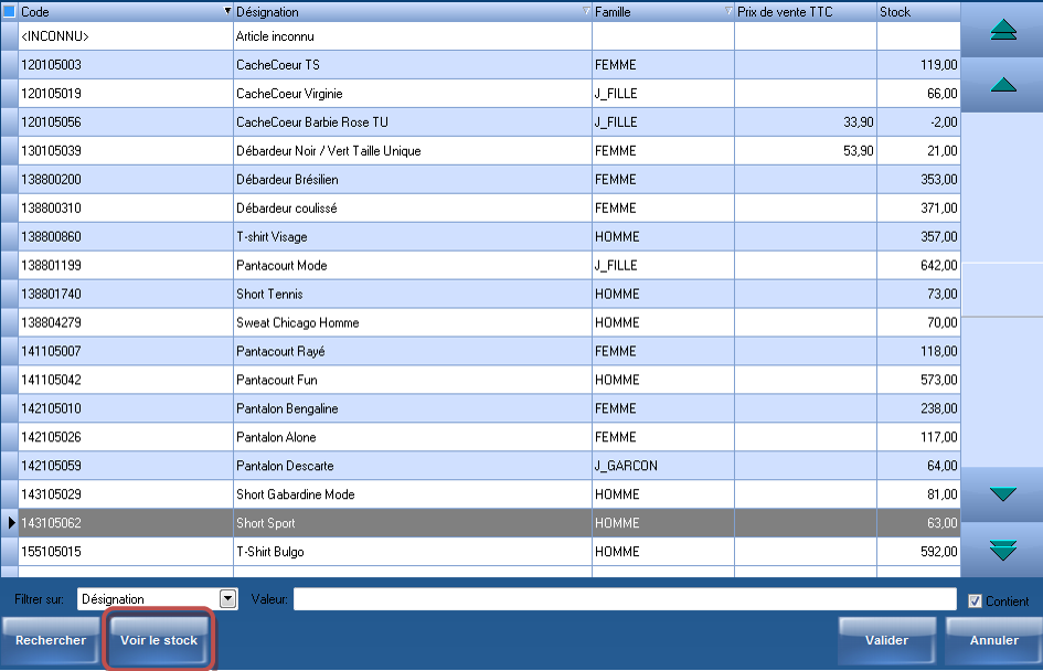 Voir le stock Voir le stock