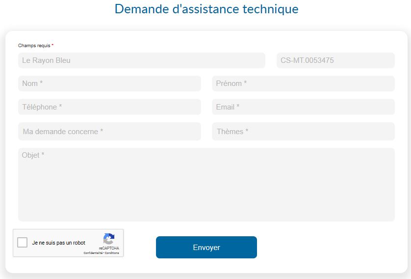 Demande d'assistance