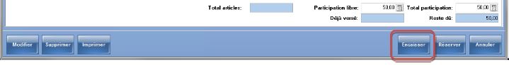 Participation - participation libre - Encaissement