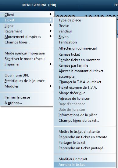 Annuler le ticket