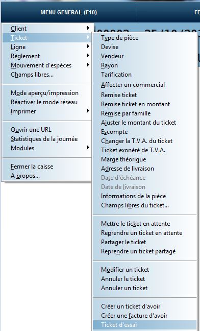 Ticket d'essai