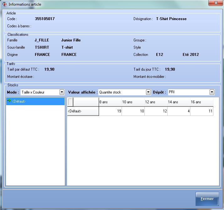 Informations article Informations article