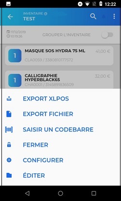 Menu Outils Menu Outils