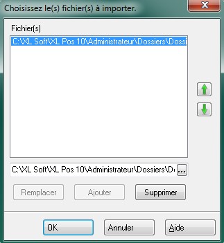 Sélection fichier Sélection fichier