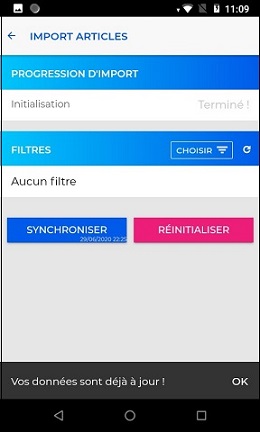 Import terminé Import terminé