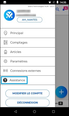 Menu XL Comptage - Assistance Menu XL Comptage - Assistance