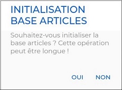 Initialisation Base Articles